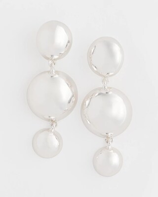 Silver Drop Clip-On Earrings click to view larger image.