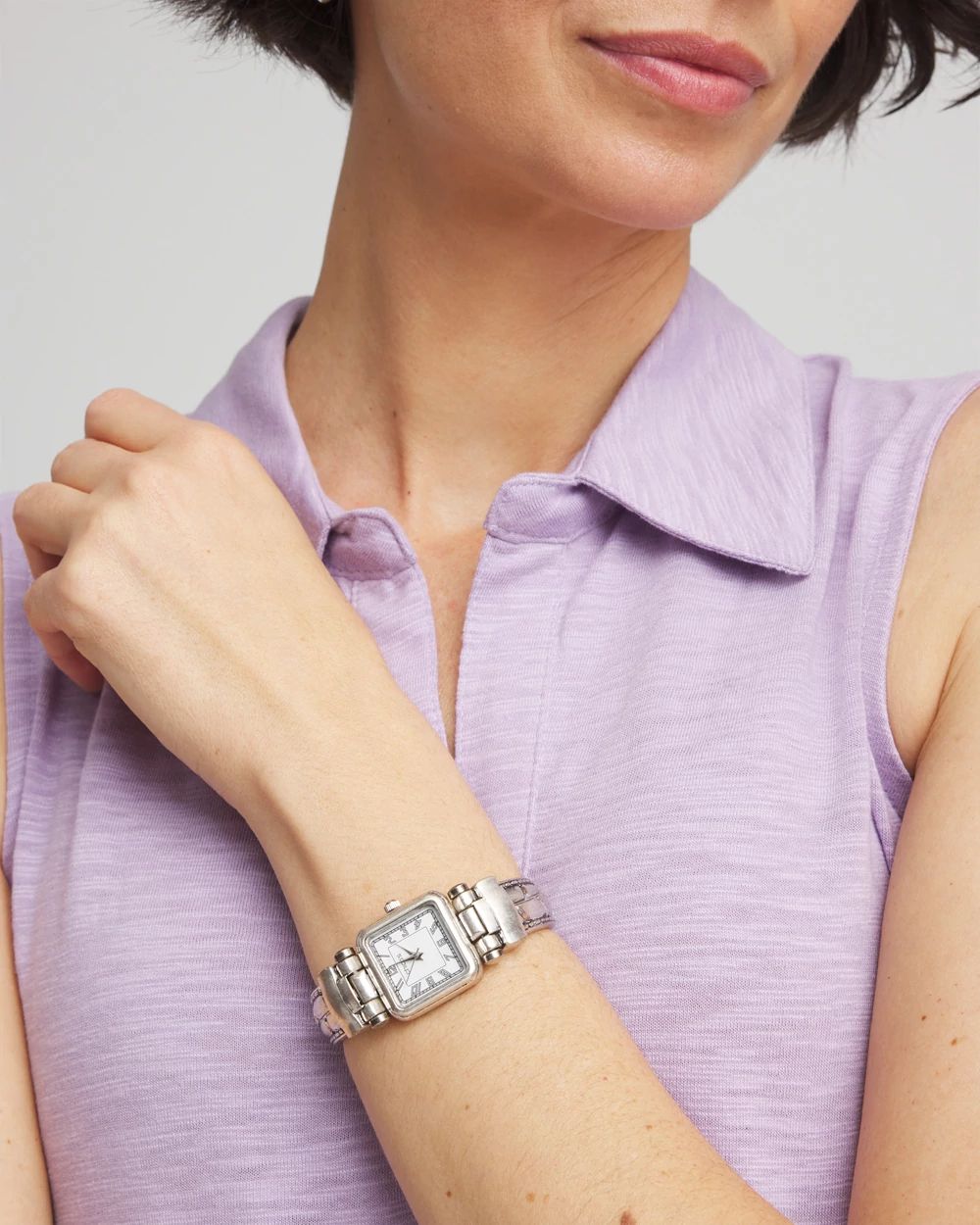 Chico's Originals Vintage Silver Cuff Watch
