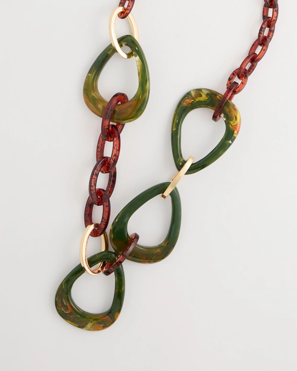 Chico's Originals Resin Link Chain Necklace click to view larger image.
