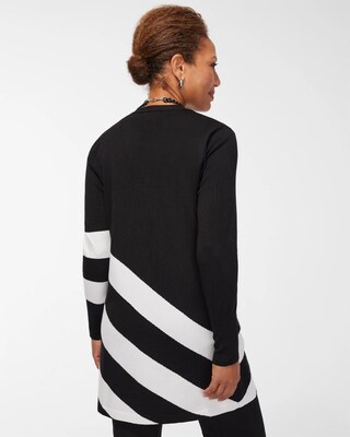 Striped Maxi Cardigan Sweater