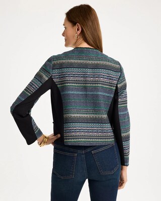 Ponte Jacquard Fringe Jacket click to view larger image.