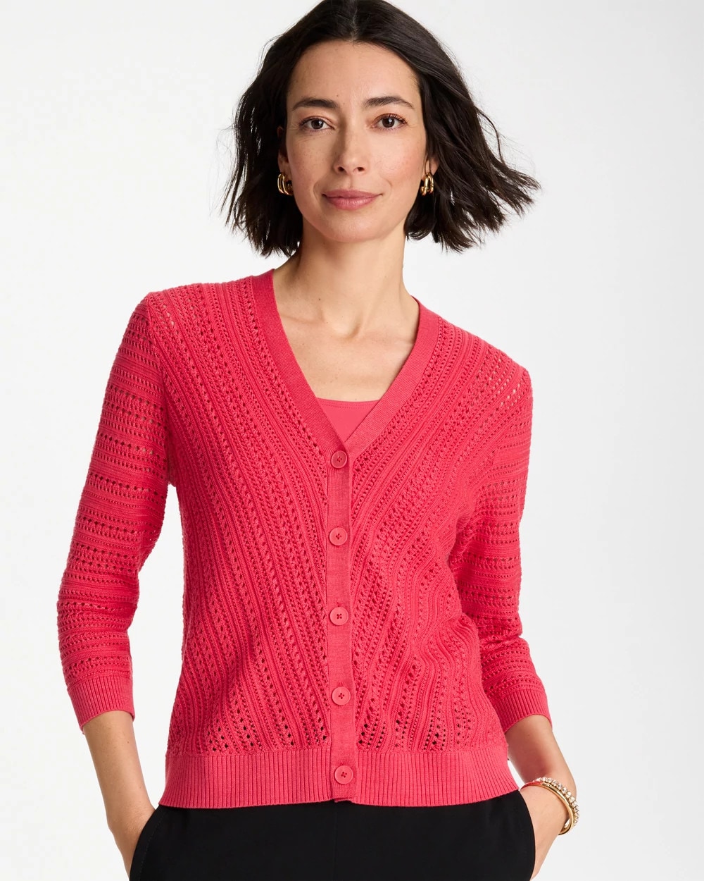 Stitchy V-Neck Cardigan