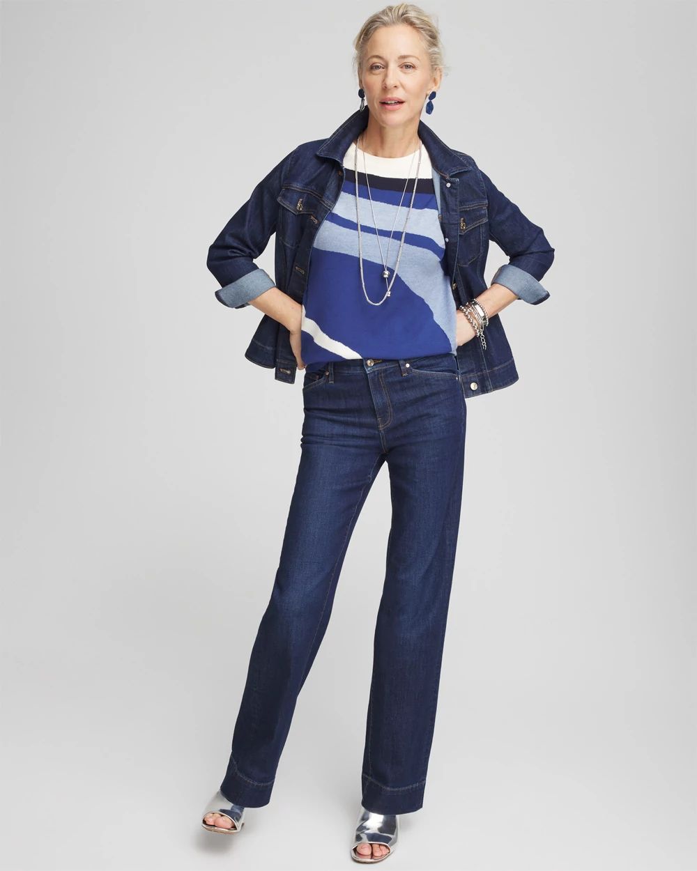 Colorblock Easy Pullover Sweater