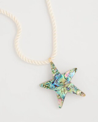 Abalone Shell Star Pendant Necklace click to view larger image.