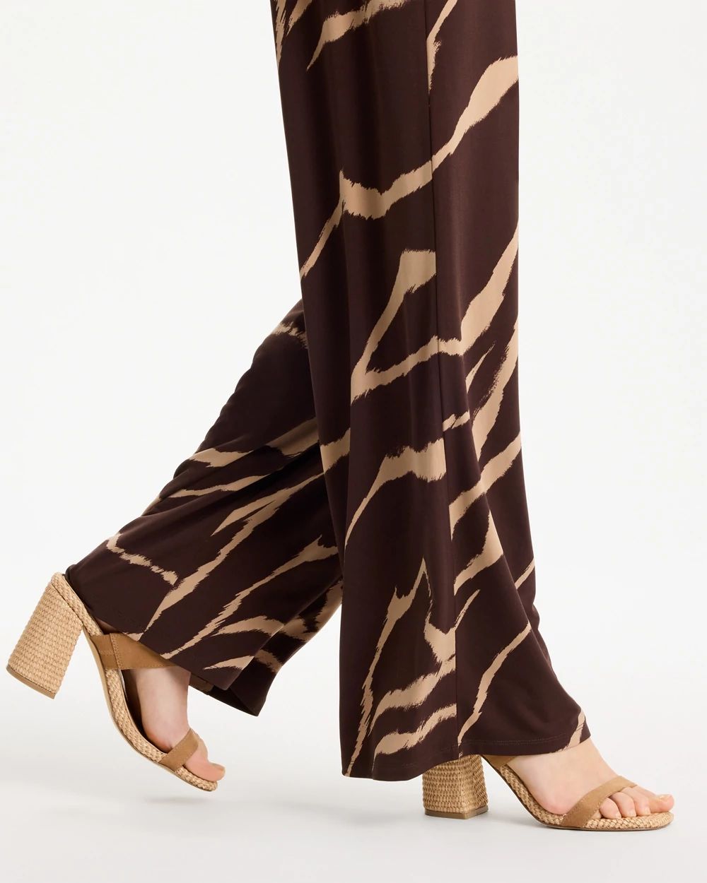 Travelers™ Zebra Knit Wide-Leg Pants