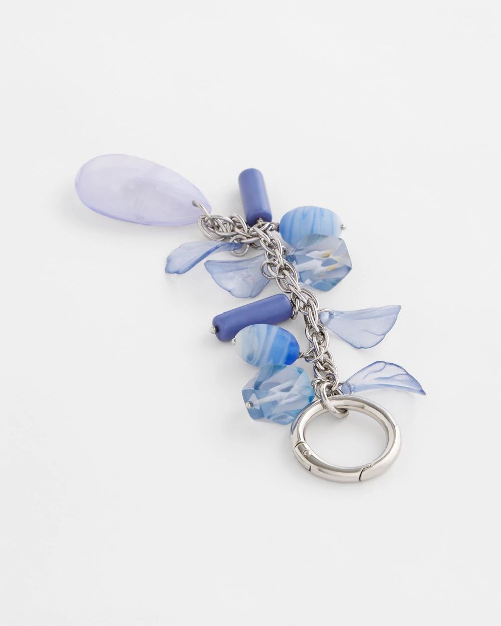 Blue Petals Bag Clip Charm