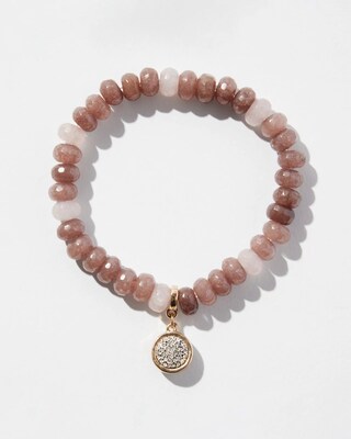 Jade Pavé Dangle Stretch Bracelet