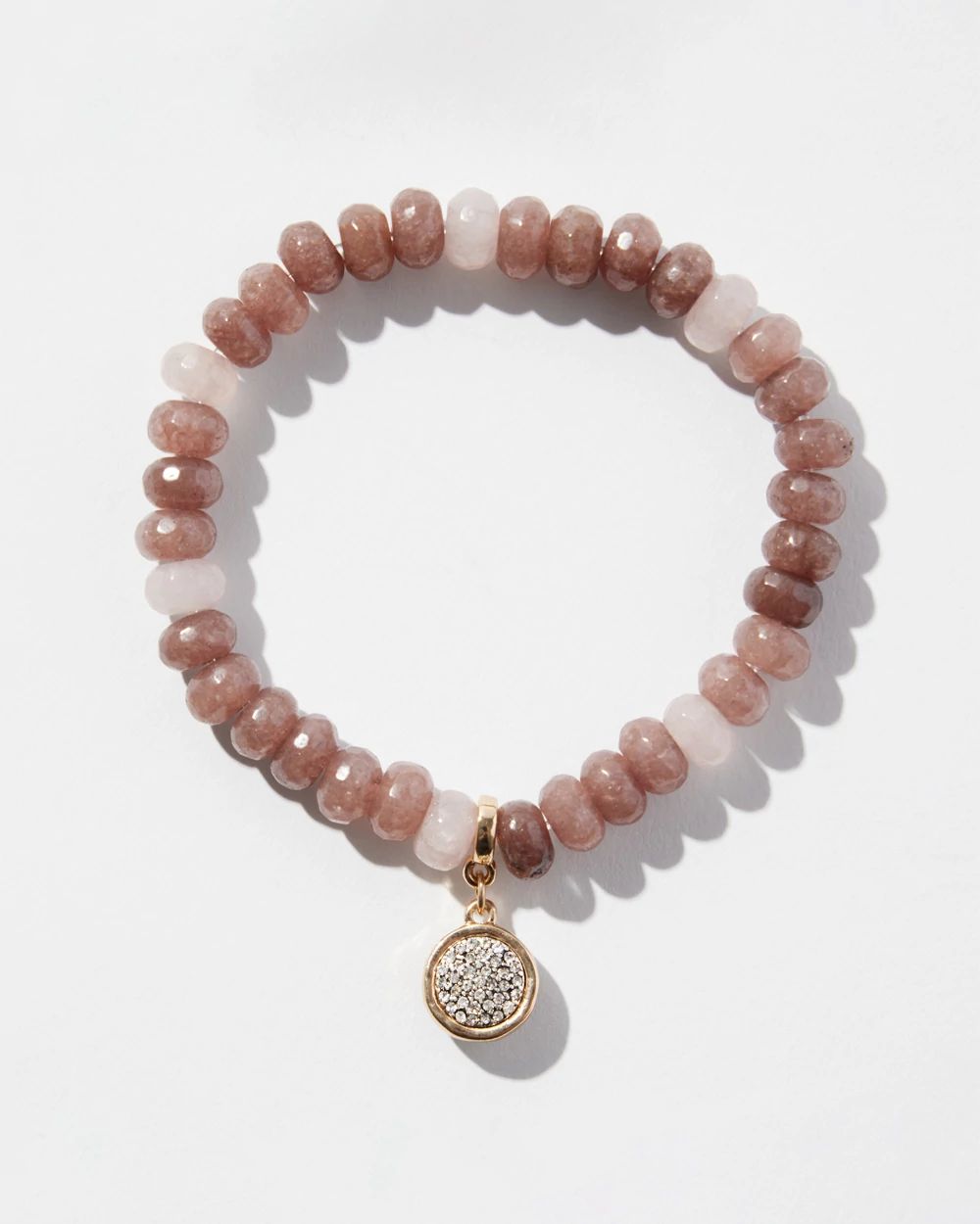 Jade Pavé Dangle Stretch Bracelet