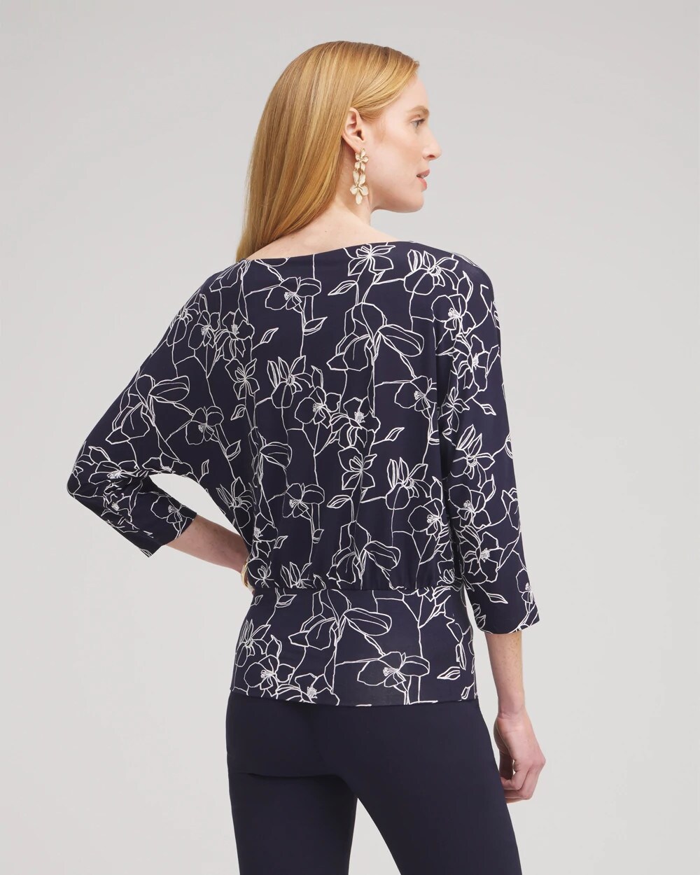 Touch of Cool™ Floral Banded Hem Top