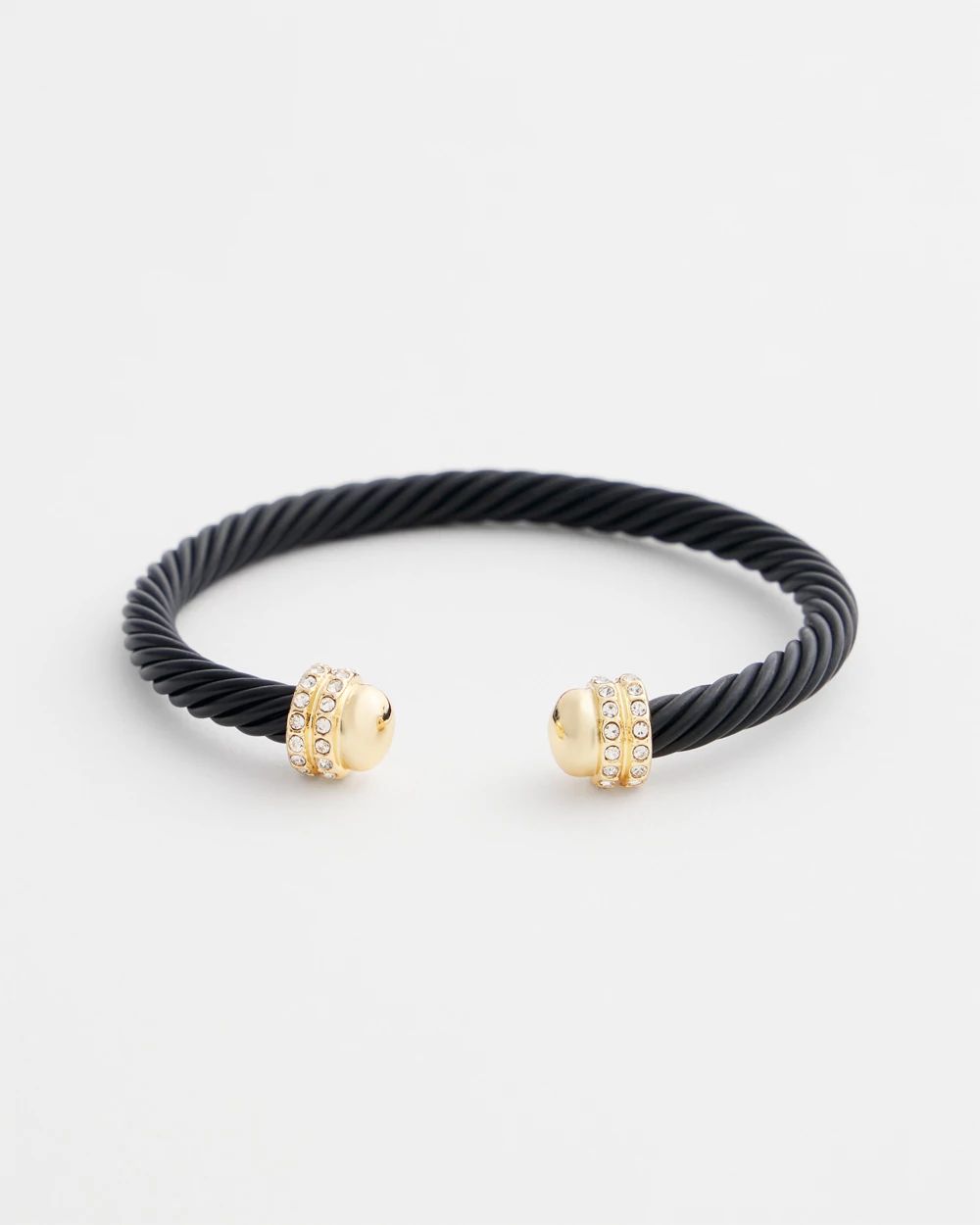 Black & Gold Tone Flex Cuff Bracelet