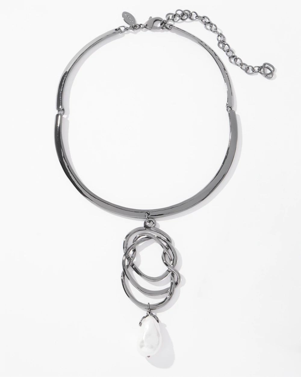 Faux Pearl Pendant Necklace