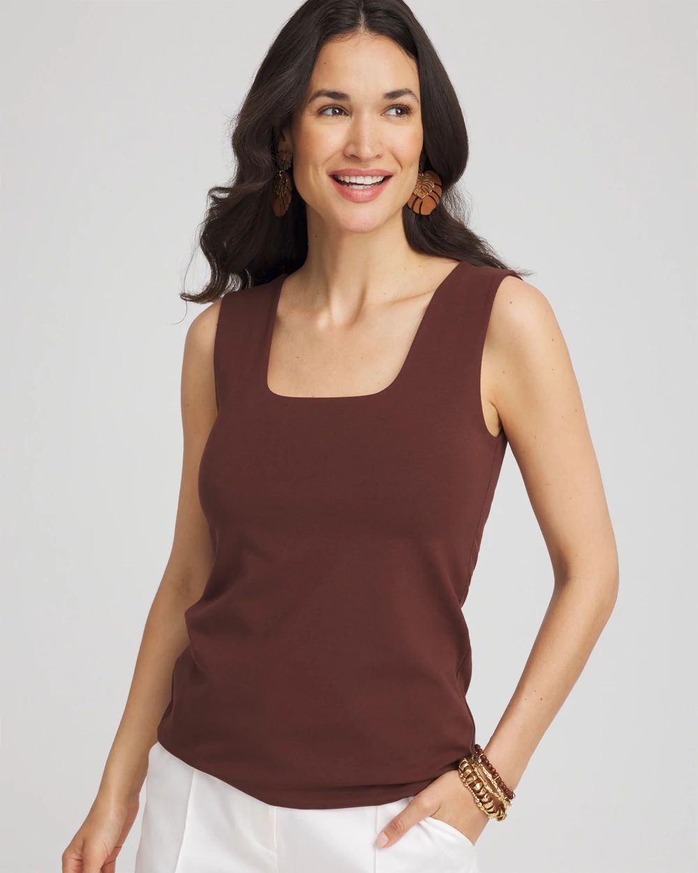 Contour Cotton™ Square Neck Tank
