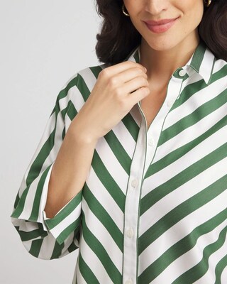 No Iron™ Slimming Striped  Shirt click to view larger image.