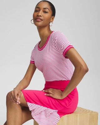 Zenergy® UPF Knit Stripe Tee click to view larger image.