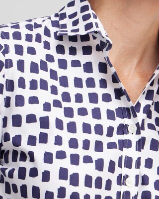 No Iron™ Stretch Square Dots Shirt