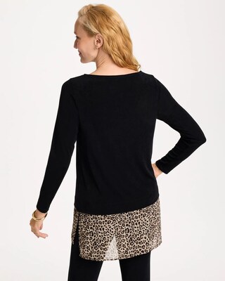 Travelers™ Leopard Chiffon-Hem Tunic click to view larger image.