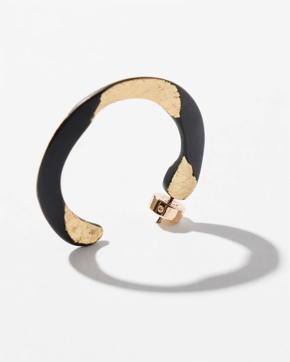 Black & Gold Tone Front to Back Hoops