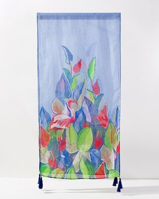 Tropical Print Oblong Scarf