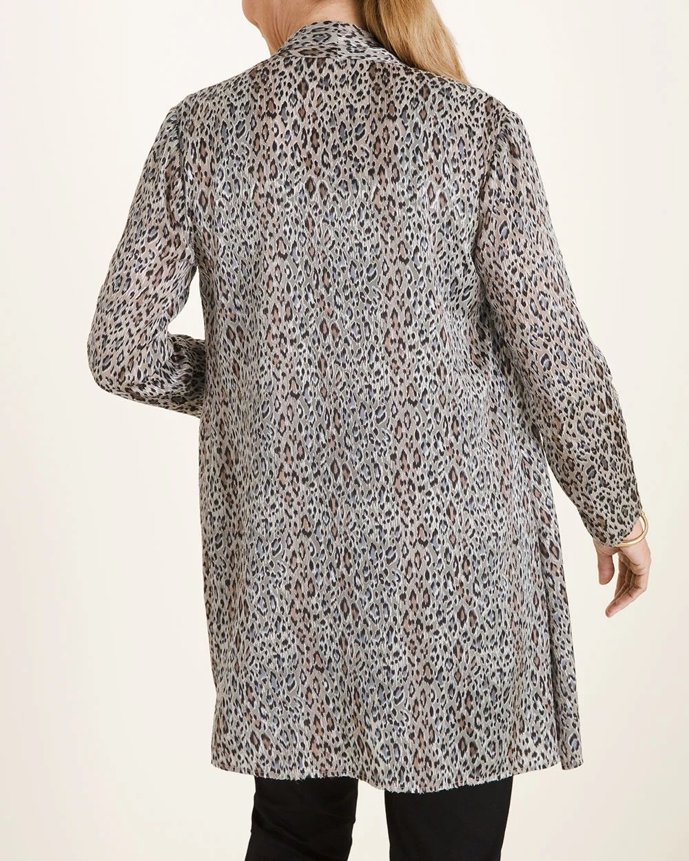Travelers Collection Leopard-Print Kimono