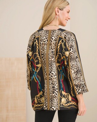Animal-Print Kimono