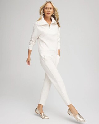 Zenergy® Heathered Scuba Ankle Pants click to view larger image.