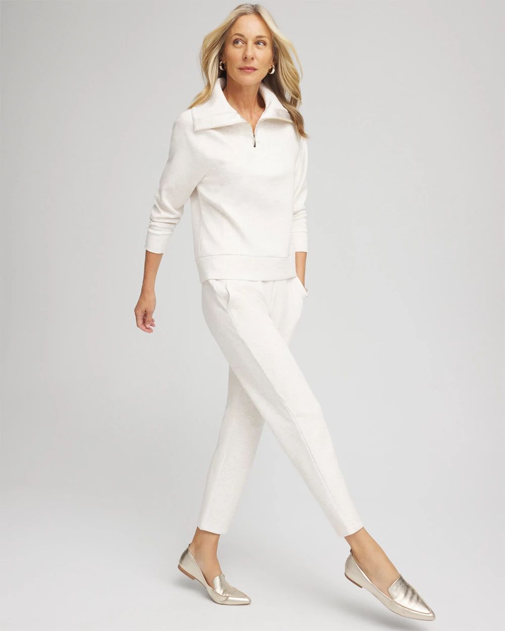 Zenergy® Heathered Scuba Ankle Pants