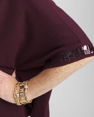 Sequin Placket Ruana