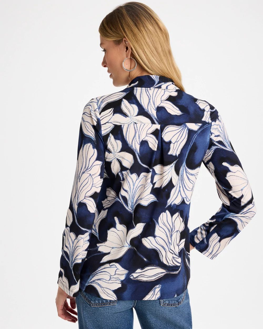 Floral Tie-Neck Tunic click to view larger image.