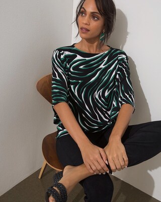 Travelers Zebra Print Top