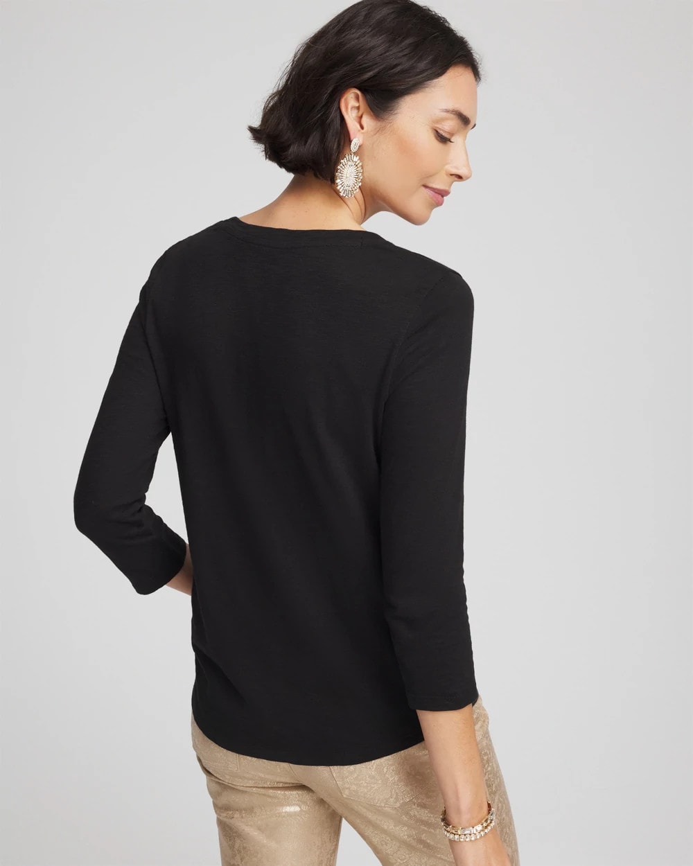Double-Knit 3/4 Sleeve Tee