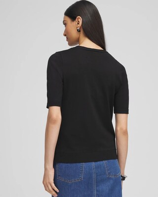 Short Sleeve Pullover Sweater click to view larger image.