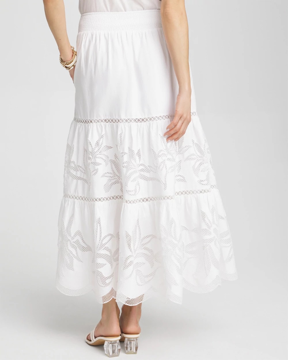 Poplin Pull-on Maxi Skirt