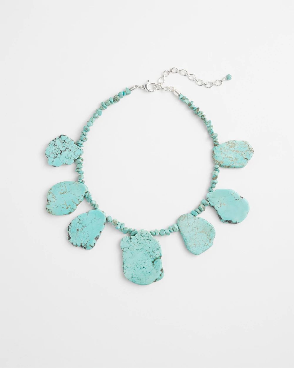 Turquoise Howlite Stone Bib Necklace