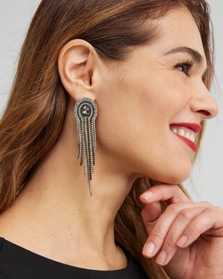Glitzy Tassel Duster Earrings