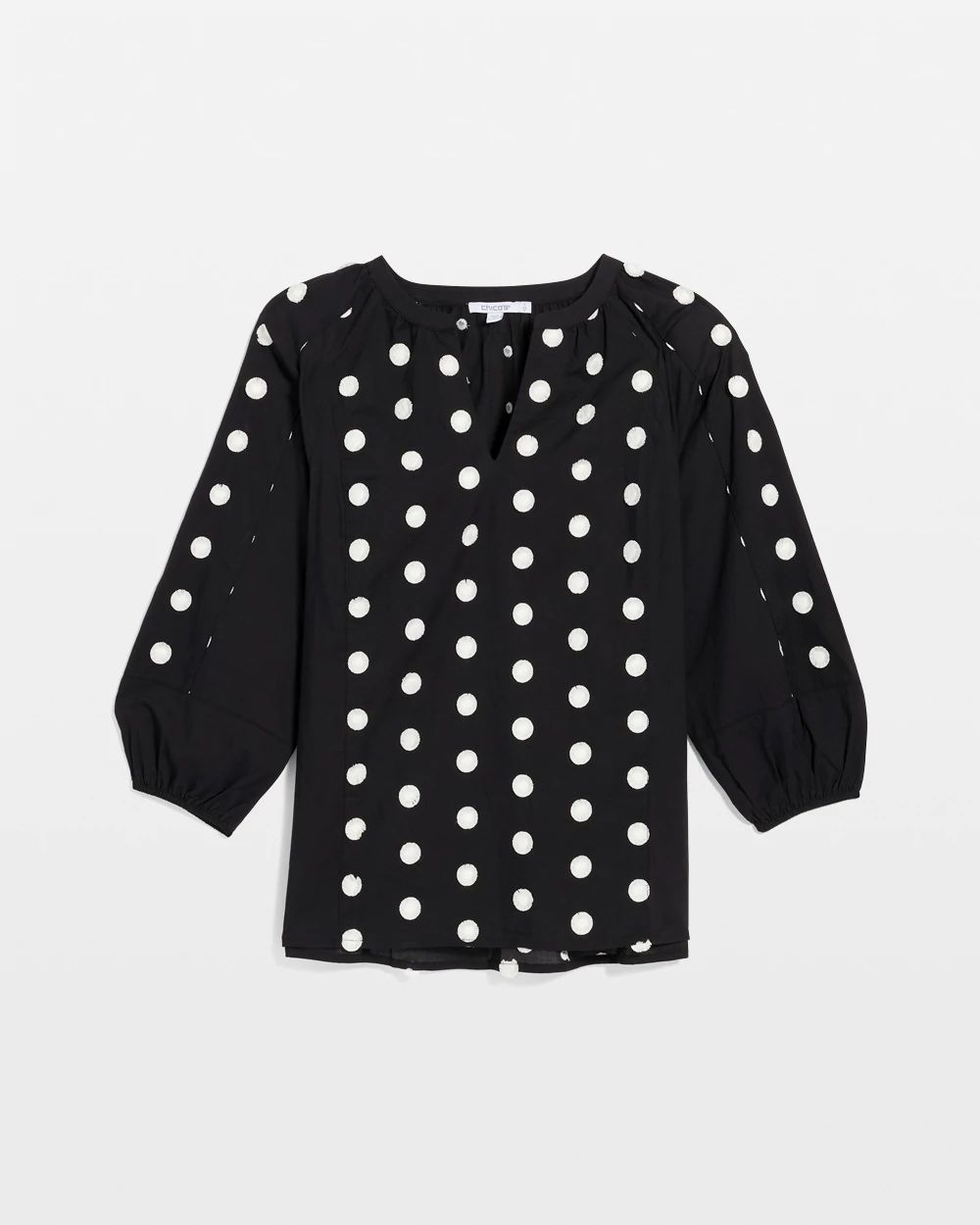Textured Polka Dot Blouse click to view larger image.