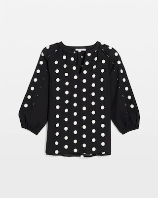 Textured Polka Dot Blouse click to view larger image.