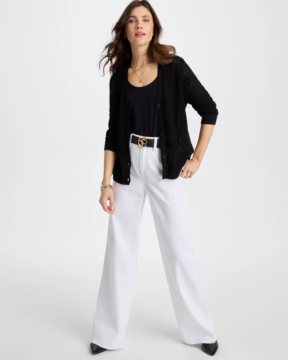 Stitchy V-Neck Cardigan