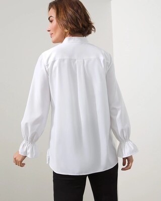 No-Iron Stretch Floral Pullover Top