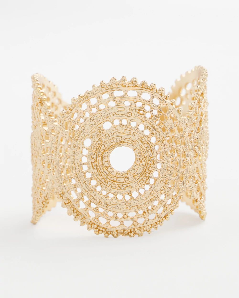 Gold-Tone Lace Cuff Bracelet