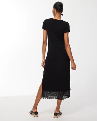 Petite Travelers Lace Hem Maxi Dress