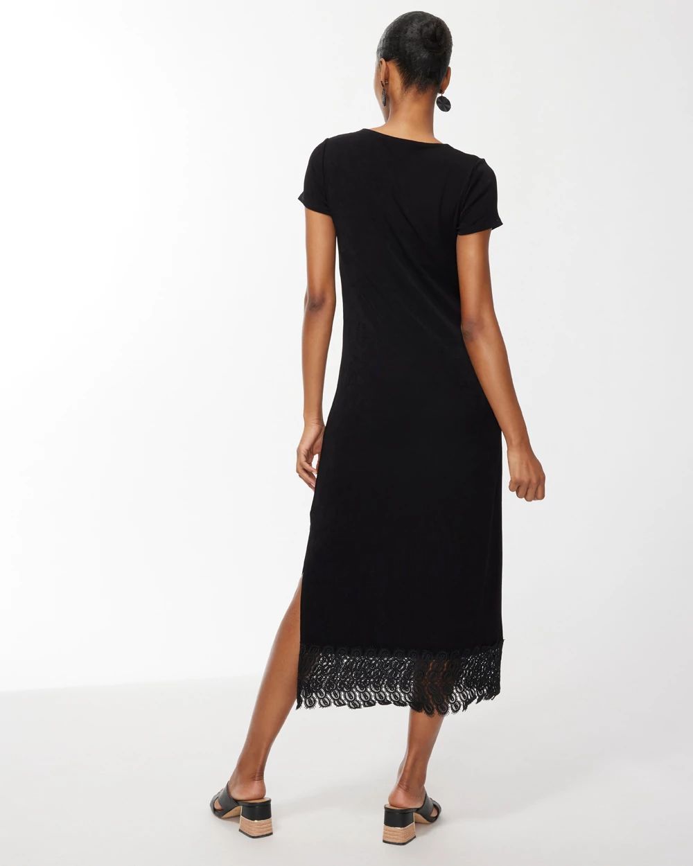 Petite Travelers Lace Hem Maxi Dress