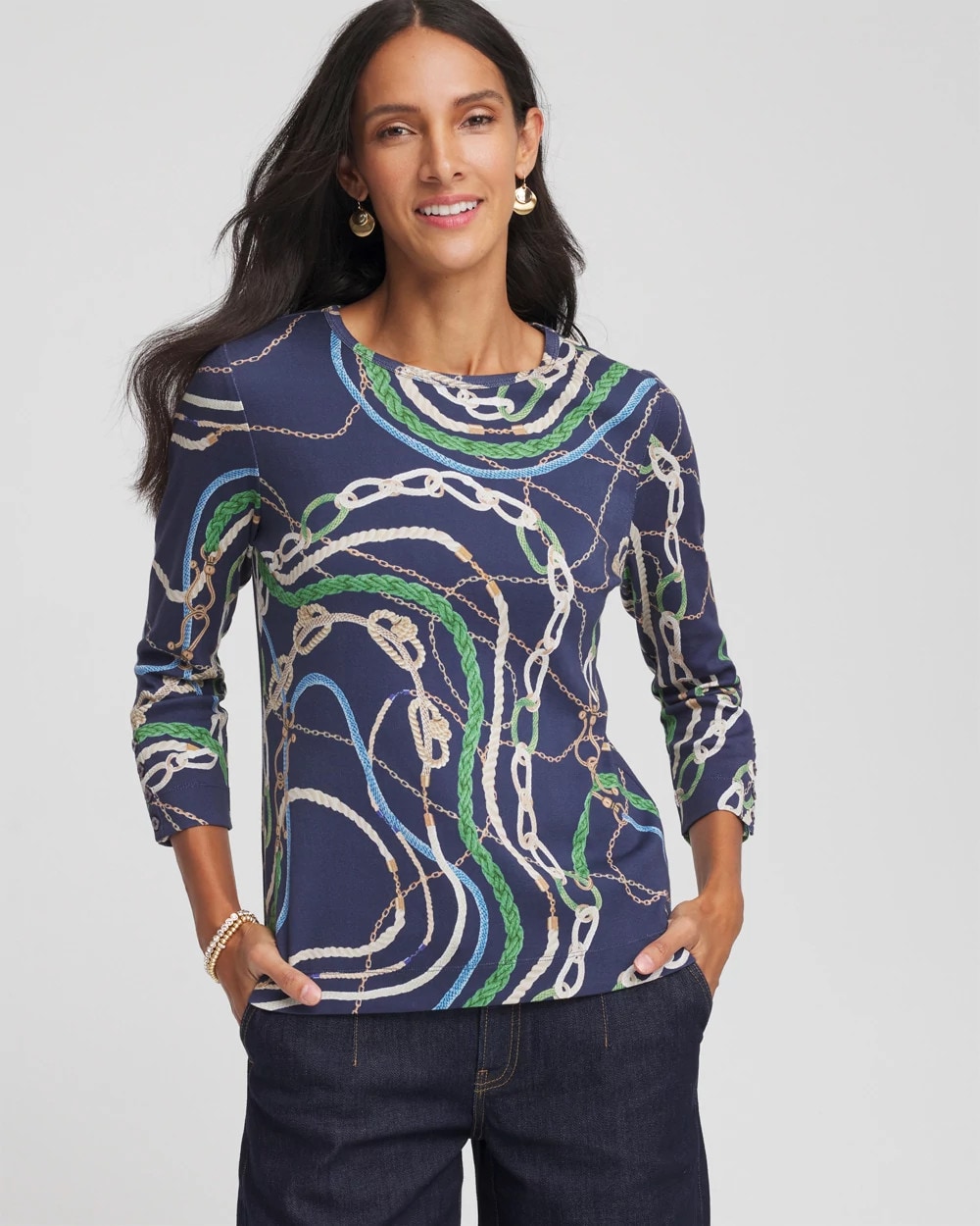 Status Pima Button Sleeve Tee