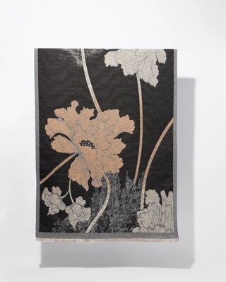 Jacquard Floral Oblong Scarf