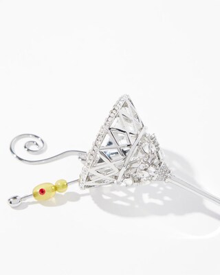 Silver Tone Martini Glass Ornament