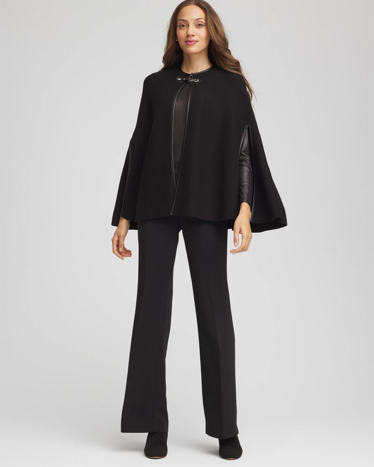 Chico's Party Cape In Black In Black