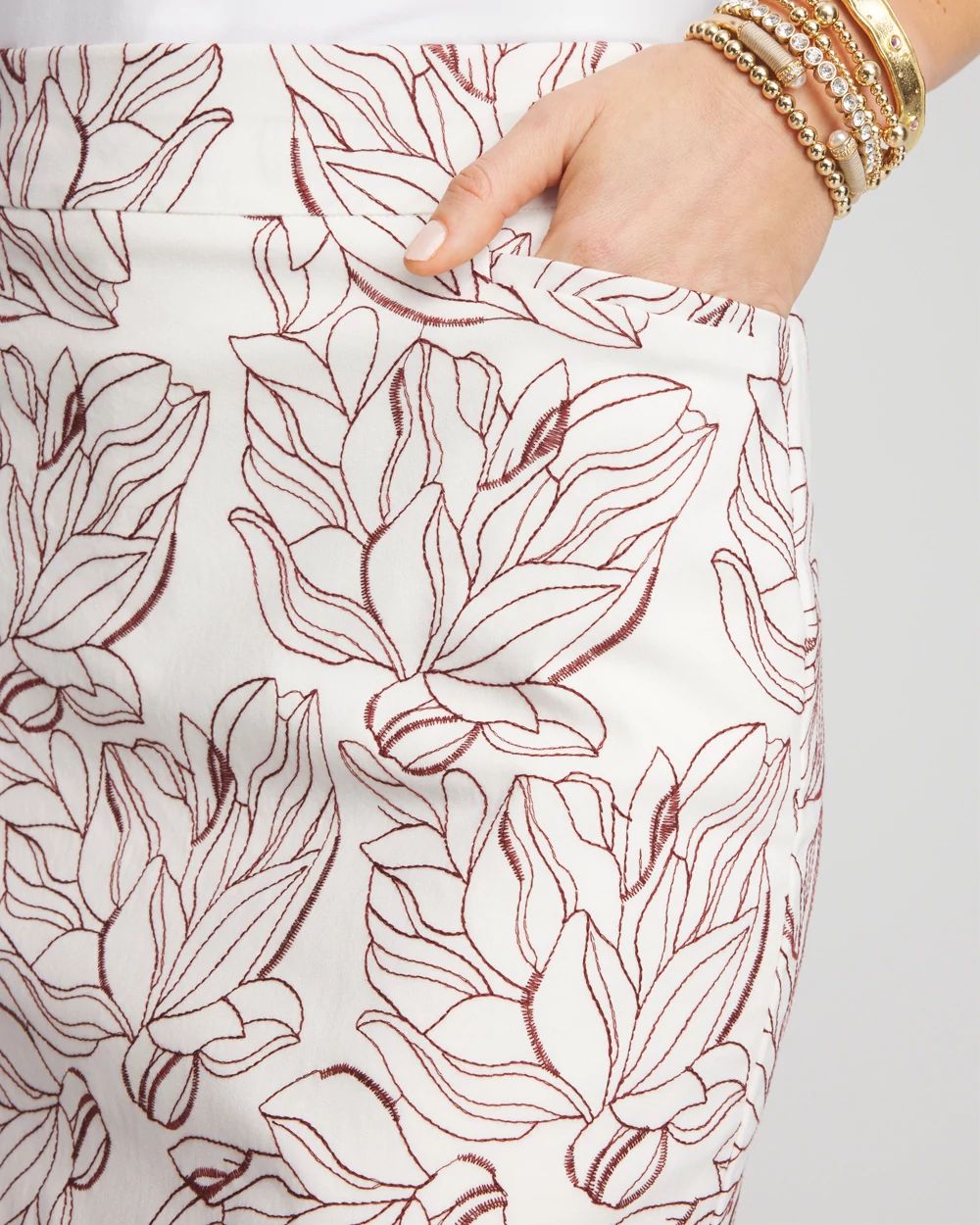 Brigitte™ Embroidered Pull-On Skort