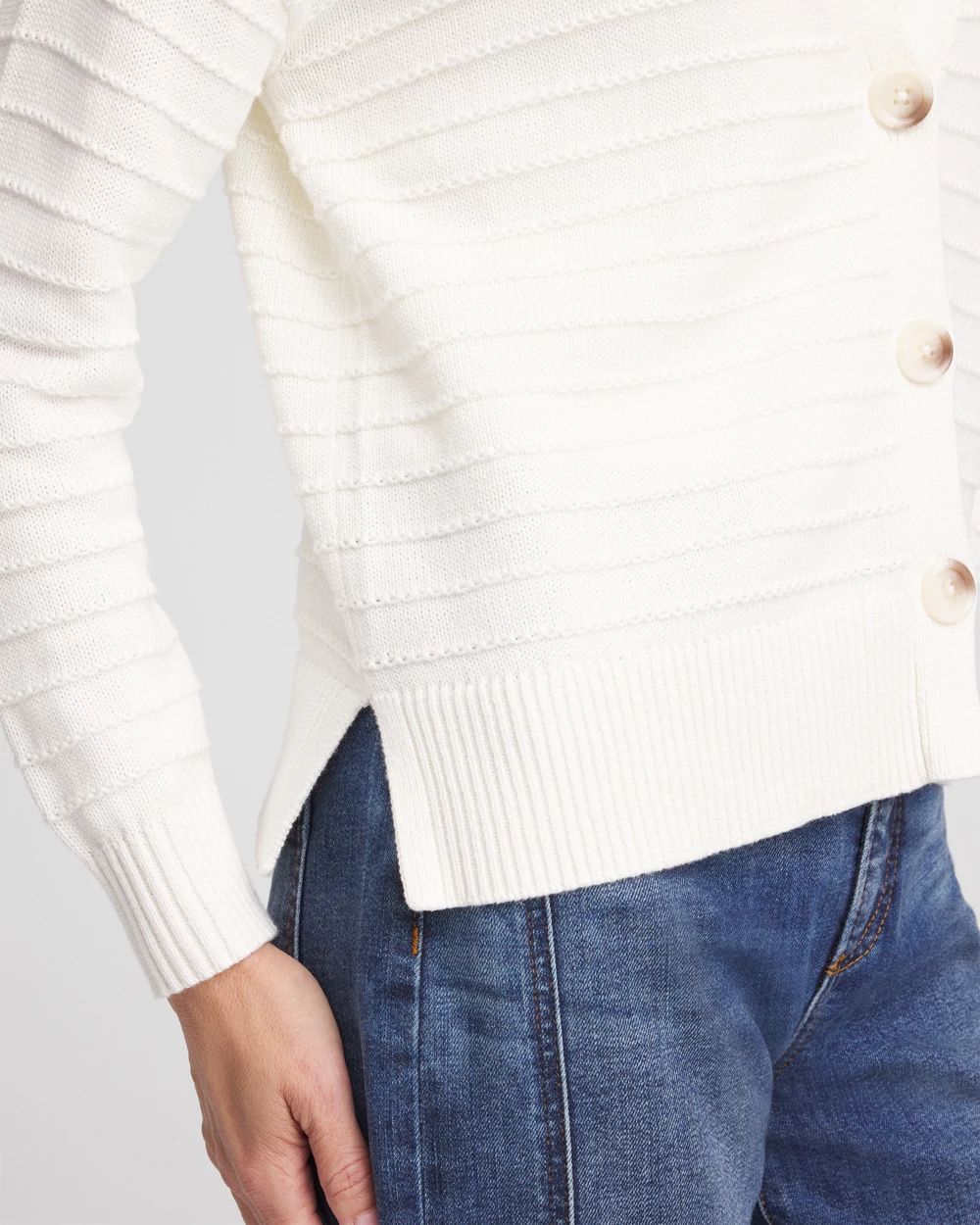 Relaxed-Fit V-Neck Cardigan