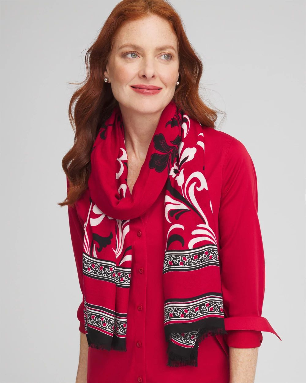 Floral Swirl Scarf