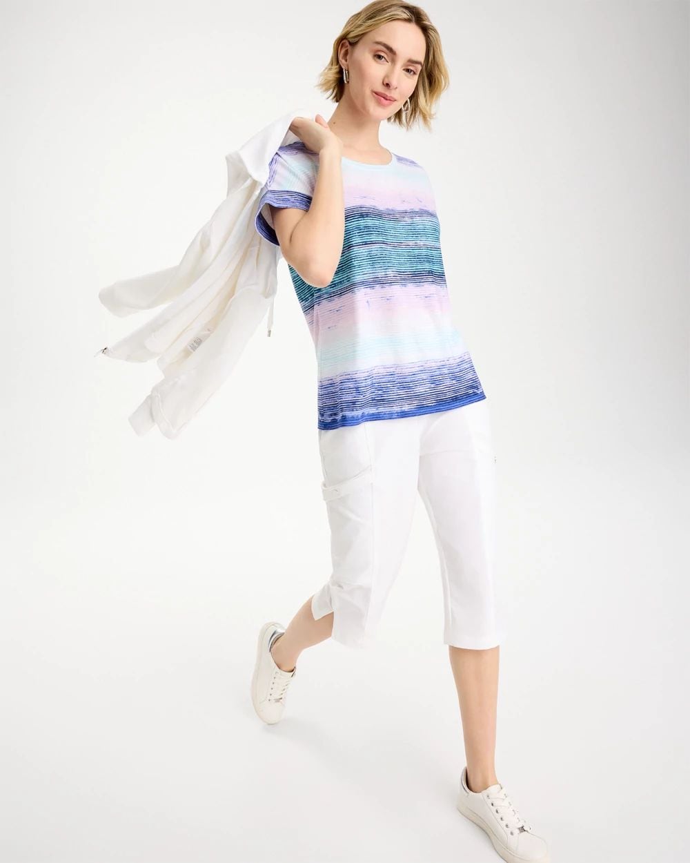 Zenergy® Ombre Drop Shoulder Tee click to view larger image.