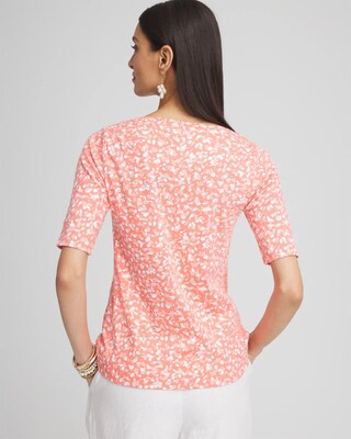 Polka-Dot Pima Bateau-Neck Tee click to view larger image.